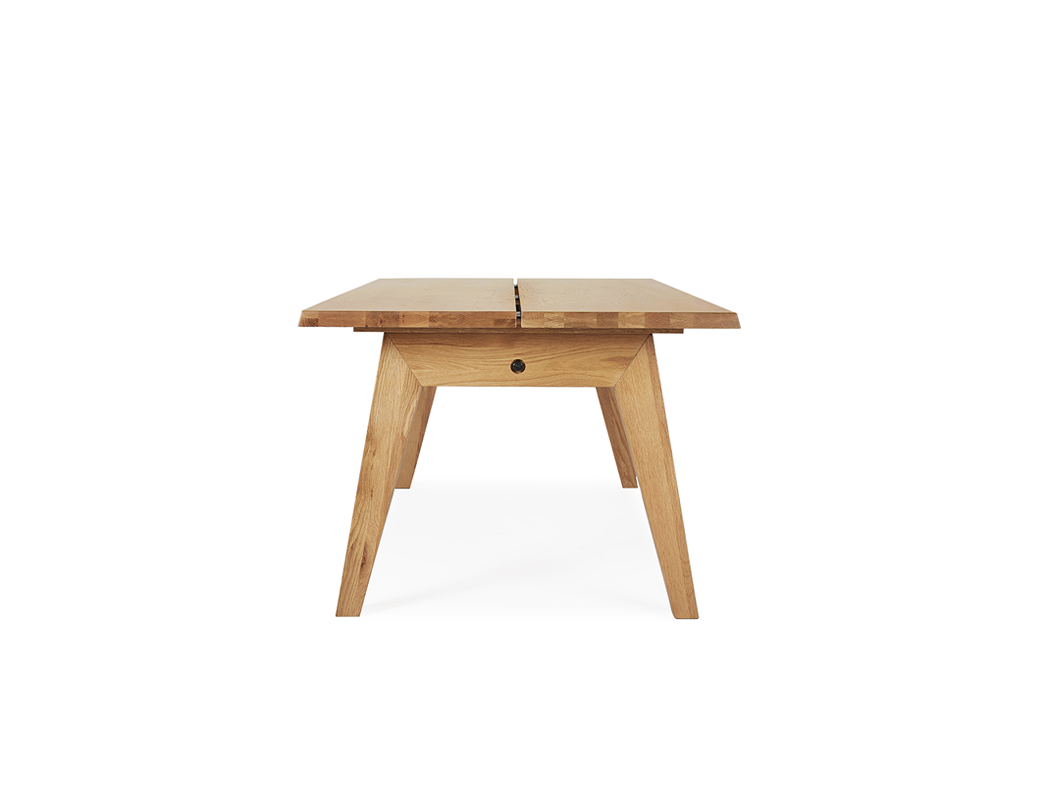 Aubrey White Oak Dining Table (180cm) with 4 Y Wood Dining Chair, Walnut Brown Set