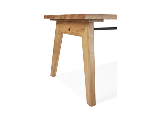 Aubrey White Oak Dining Table (180cm) with 4 Y Wood Dining Chair, Walnut Brown Set