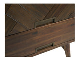 Austin Herringbone Solid Wood Bedside Table