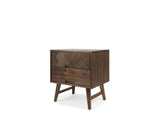 Austin Herringbone Bedside Table, Set of 2