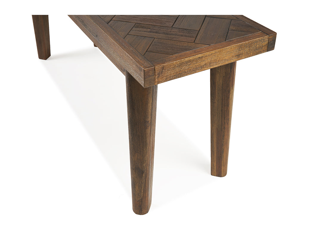 Austin Herringbone Solid Wood Dining Bench (125cm)
