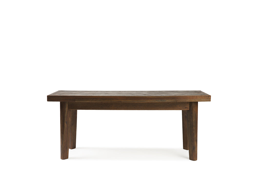 Austin Herringbone Solid Wood Dining Bench (125cm)