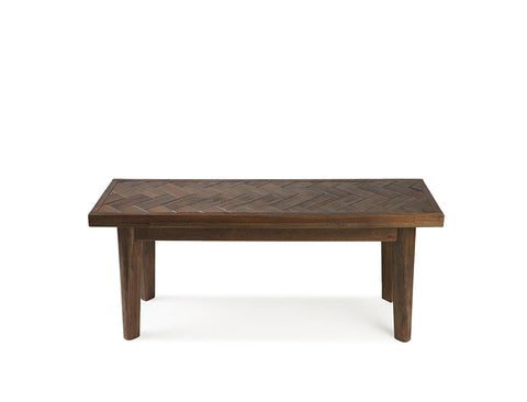 Austin Herringbone Solid Wood Dining Bench (125cm)