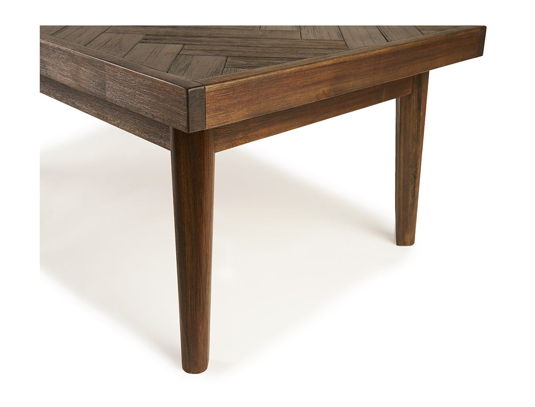 Austin Herringbone Solid Wood Coffee Table