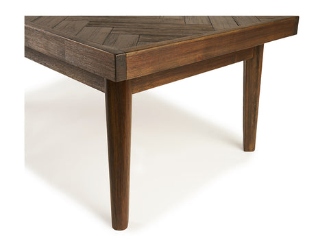 Austin Herringbone Solid Wood Coffee Table