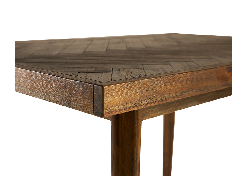 Austin Herringbone Solid Wood Dining Table (140cm)