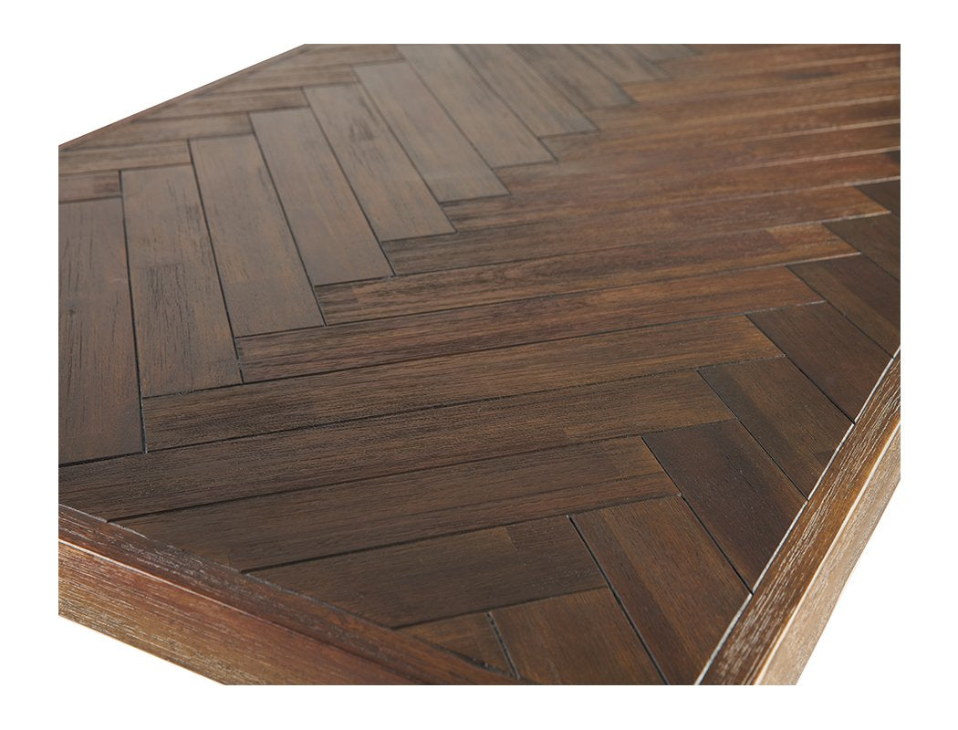 Austin Herringbone Solid Wood Dining Table (140cm)