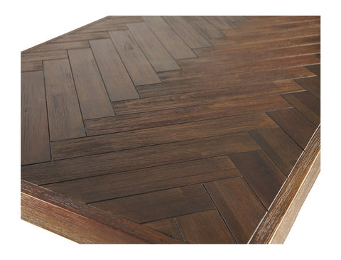 Austin Herringbone Solid Wood Dining Table (140cm)