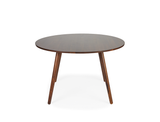 [CLEARANCE] Axel Round Solid Wood Dining Table (120cm), American Black Walnut
