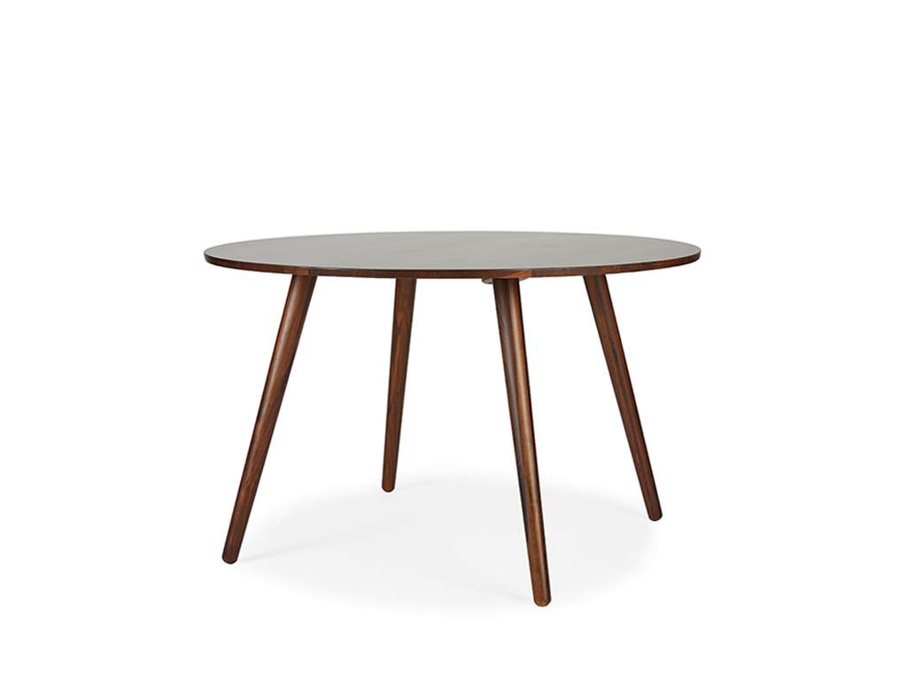 [CLEARANCE] Axel Round Dining Table (120cm), Solid Black Walnut