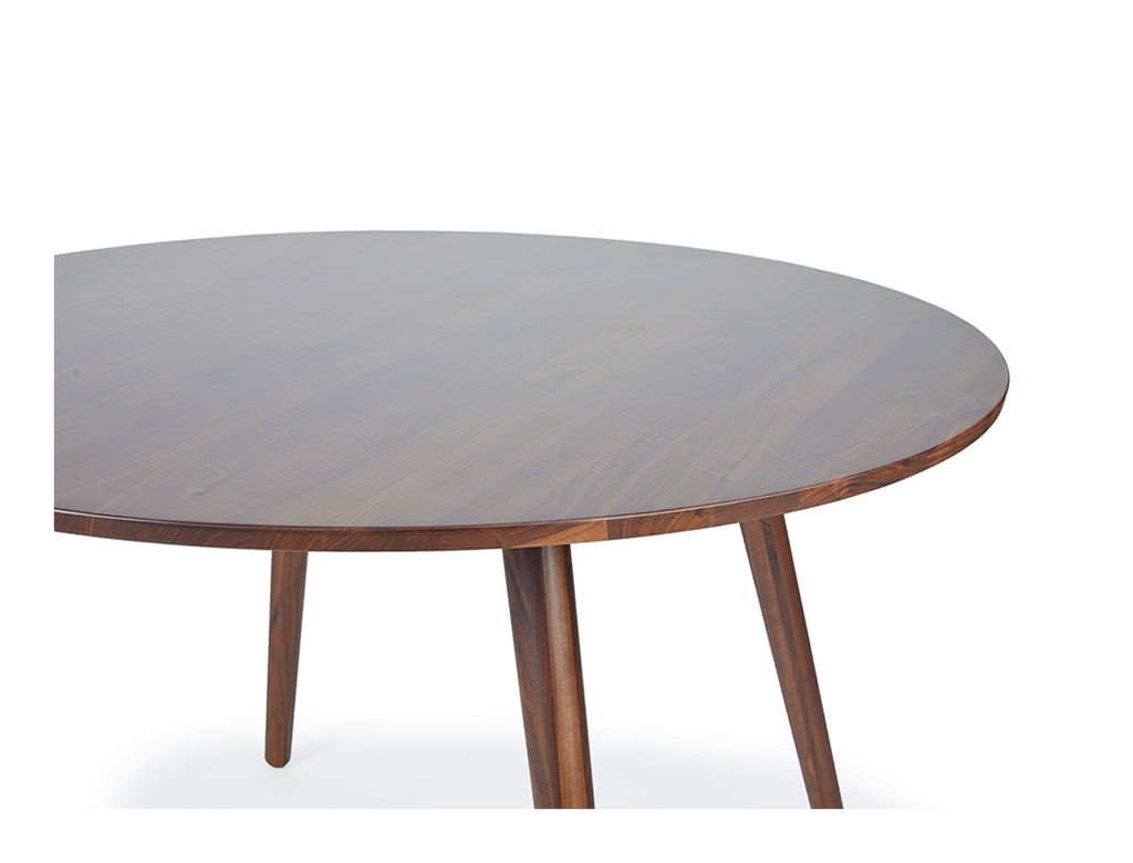 Axel Round Solid Wood Dining Table (120cm), American Black Walnut