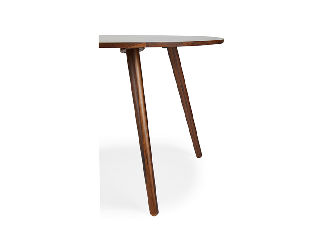Axel Round Solid Wood Dining Table (120cm), American Black Walnut