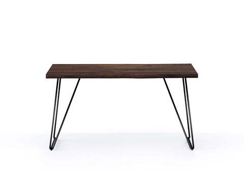 Barcelona Live Edge Solid Wood Dining Table, Dark Walnut (150cm)