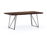 Barcelona Live Edge Solid Wood Dining Table, Dark Walnut (180cm)