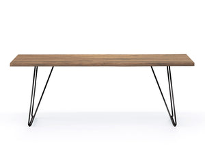 Barcelona Live Edge Solid Wood Dining Table, Whitewash 210cm / Customised: Delivery in 2-3 Months