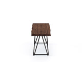 Barcelona Live Edge Solid Wood Dining Bench, Dark Walnut (150cm)