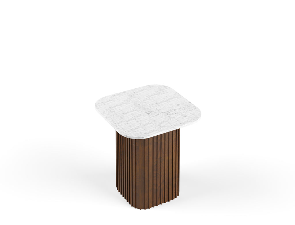 Bari Marble Side Table, White