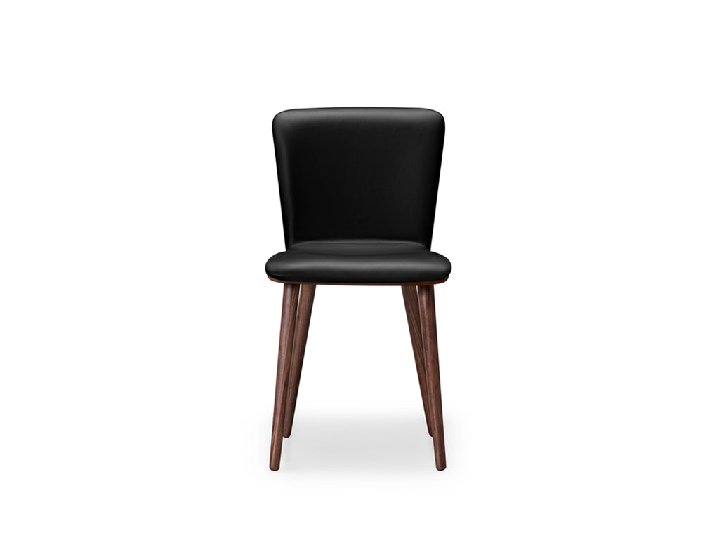 Bo Dining Chair (Top Grain Leather), Black Walnut