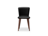 Bo Dining Chair (Top Grain Leather), Black Walnut