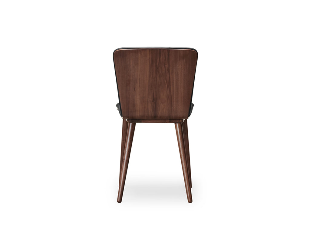 Bo Dining Chair (Top Grain Leather), Black Walnut