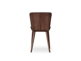 Bo Wood Dining Chair (Top Grain Leather), Black Walnut