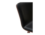 Bo Wood Dining Chair (Top Grain Leather), Black Walnut