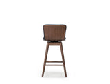 Bo Swivel Counter Stool (Top Grain Leather), Black Walnut