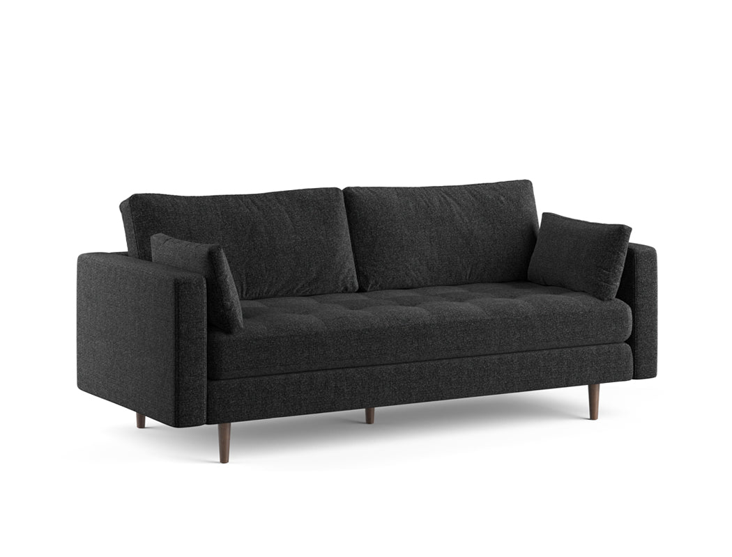 Boston 3 Seater Sofa, Black Granite
