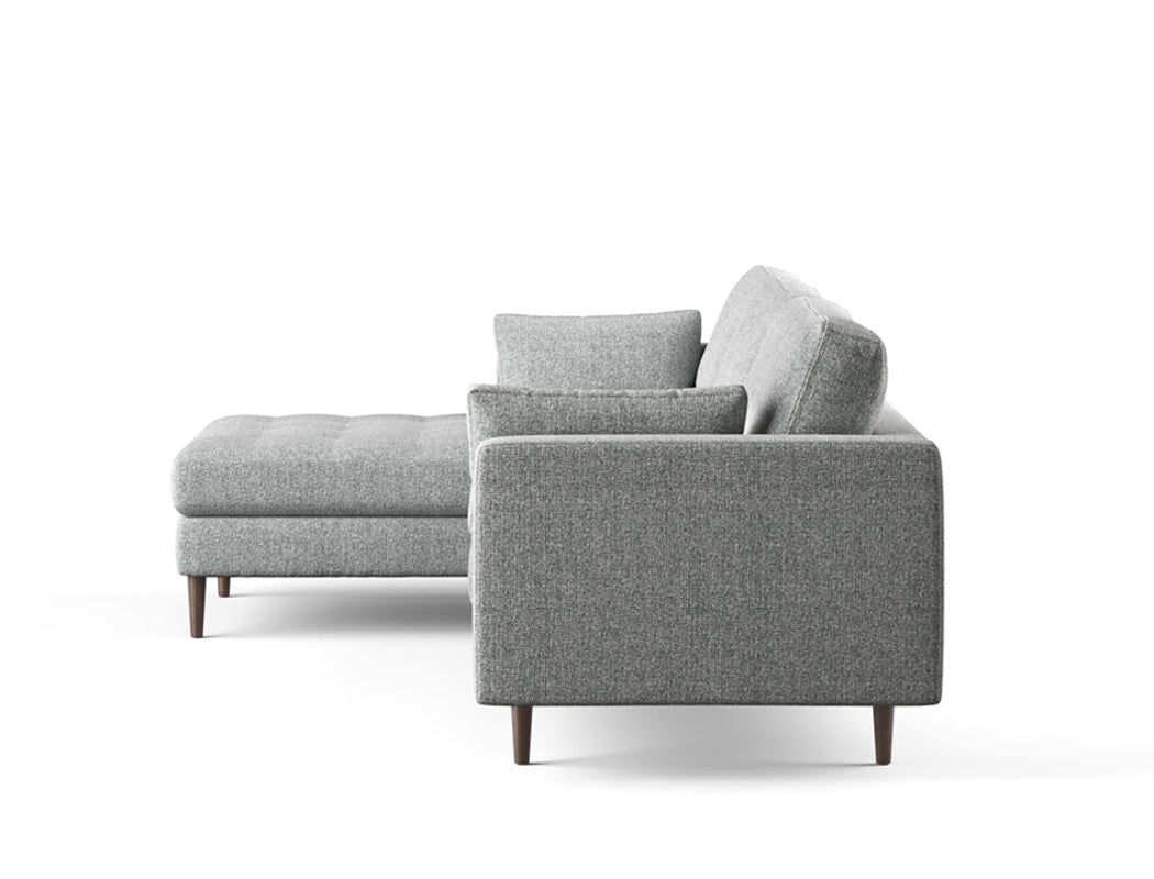 Boston Left Facing L-Shape Fabric Sofa
