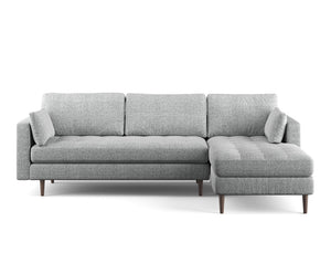 Boston Right Facing L-Shape Sofa, Steel Granite