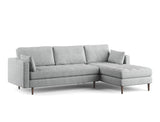 Boston Right Facing L-Shape Sofa, Steel Granite