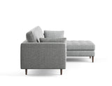 Boston Right Facing L-Shape Sofa, Steel Granite