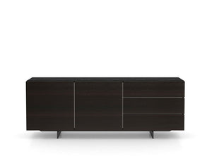 Emilia Wood Sideboard, Smoked Oak