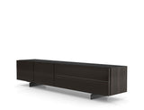 Emilia Wood TV Console, Smoked Oak