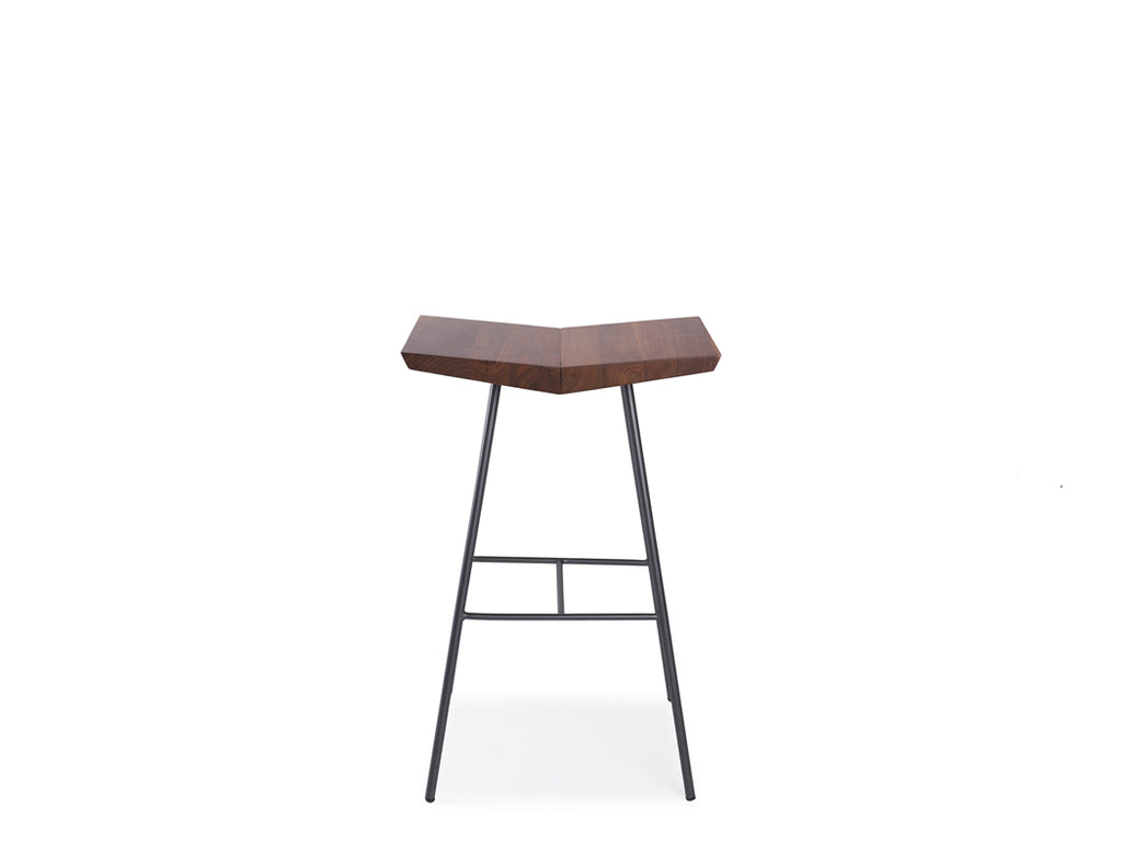 Flo Bar Stool - Solid Black Walnut
