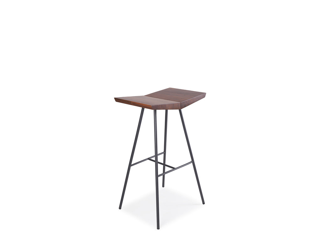 Flo Bar Stool - Solid Black Walnut