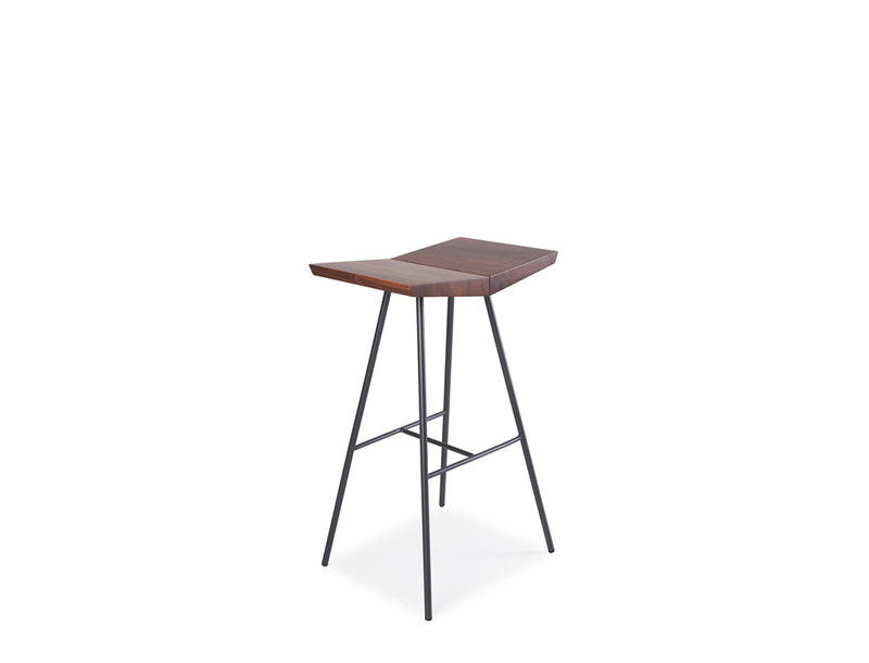 Flo Bar Stool - Solid Black Walnut