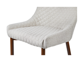 [CLEARANCE] Justina Fabric Dining Chair, White Sand