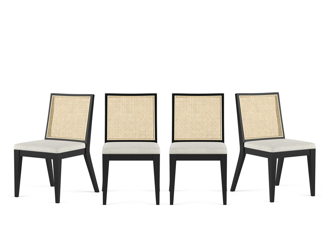 Lisbon Rattan Dining Chair, Desert Sand, Set of 4