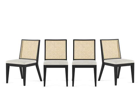 Lisbon Rattan Dining Chair, Desert Sand, Set of 4
