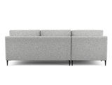 Luna Left Facing L-Shape Sofa, Pebble Boucle