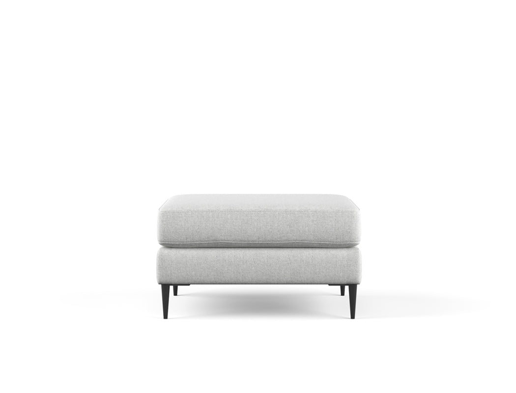 Luna Ottoman, Cloud Grey - Water Repellent Fabric
