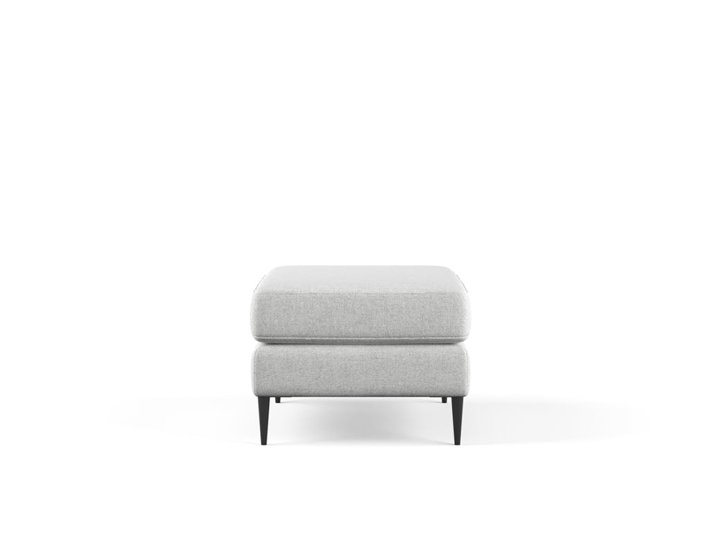 Luna Ottoman, Cloud Grey - Water Repellent Fabric