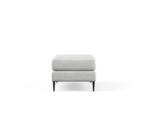 Luna Ottoman, Cloud Grey - Water Repellent Fabric