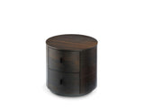 Moana Wood Side Table, Smoked Oak, Set of 2