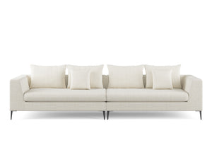 Natalia 4 Seater Sofa, White Granite