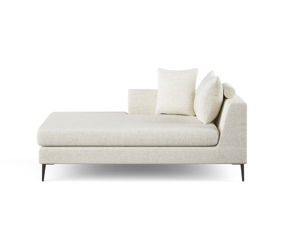 Natalia Left Chaise, White Granite