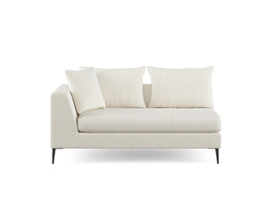 Natalia Left Facing 2 Seater Sofa, White Granite