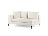 Natalia Left Facing 2 Seater Sofa, White Granite