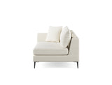 Natalia Left Facing 2 Seater Sofa, White Granite